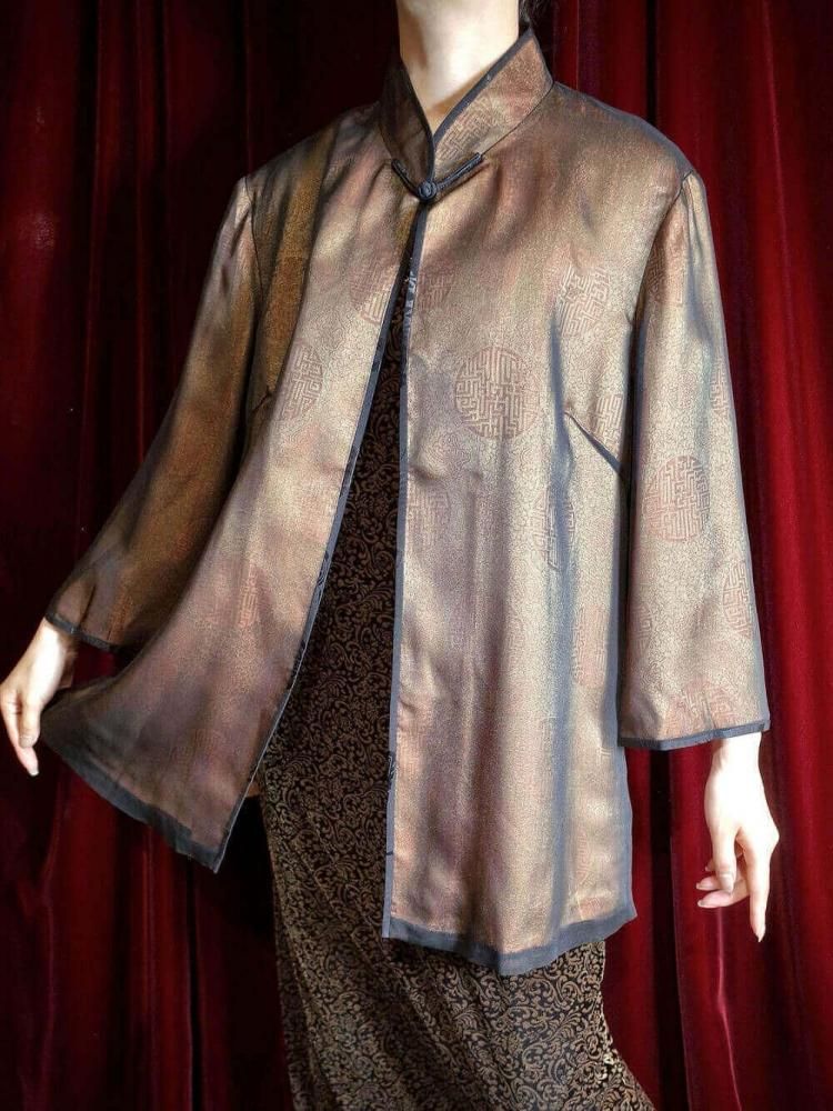 Sheer Layered China Shirt