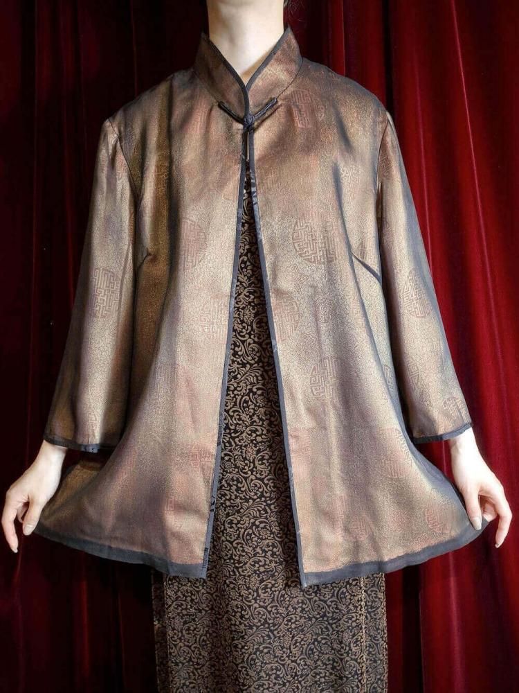 Sheer Layered China Shirt