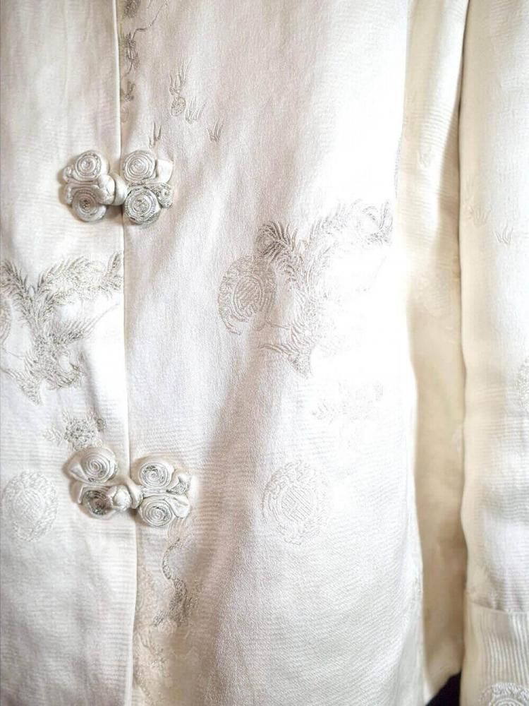 c.1950s ˱࿥ All White Silk China Jacket