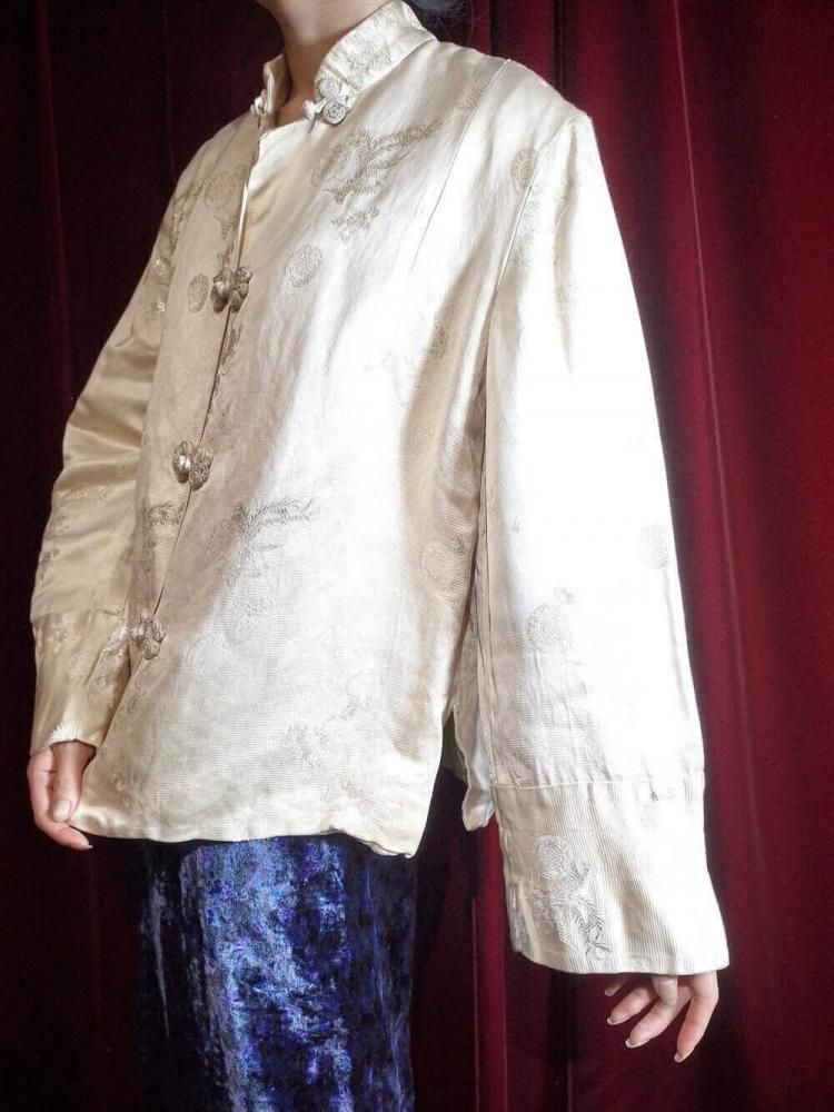 c.1950s ˱࿥ All White Silk China Jacket