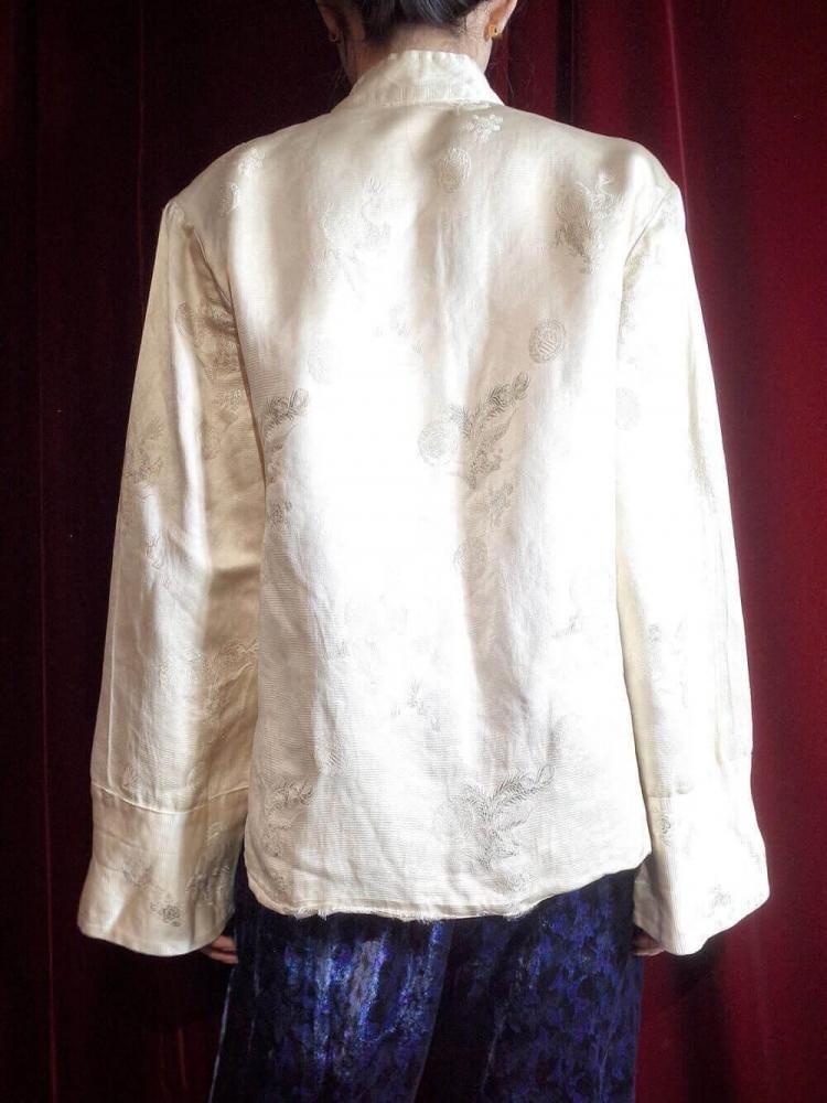 c.1950s ˱࿥ All White Silk China Jacket