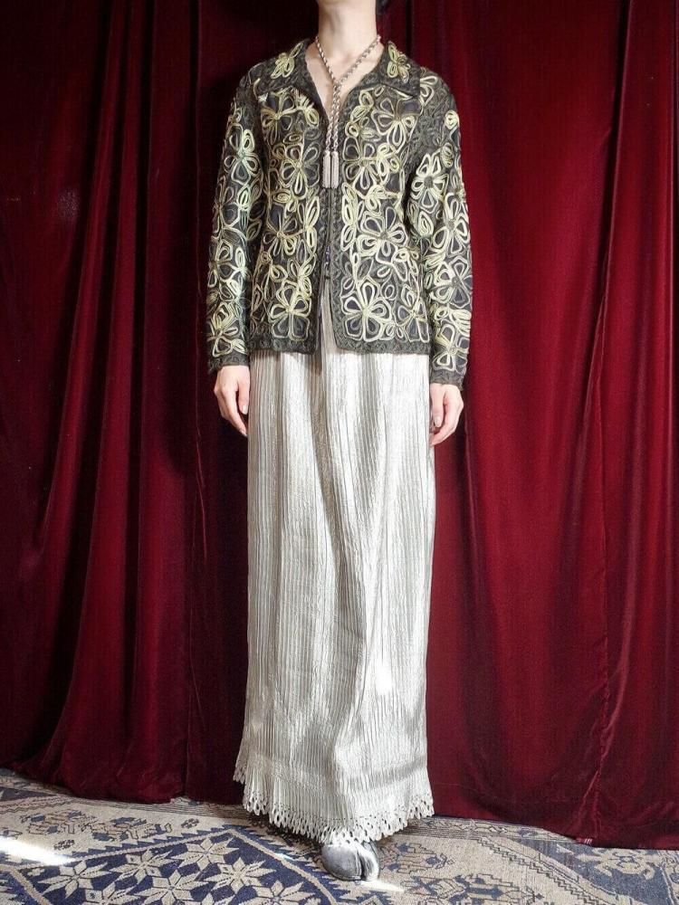 Code Embroidery Mesh Jacket