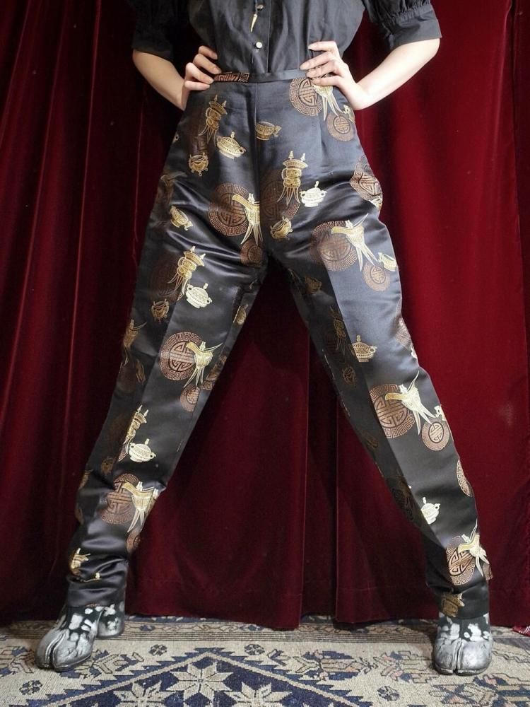 Oriental Jacquard Silk China Slacks