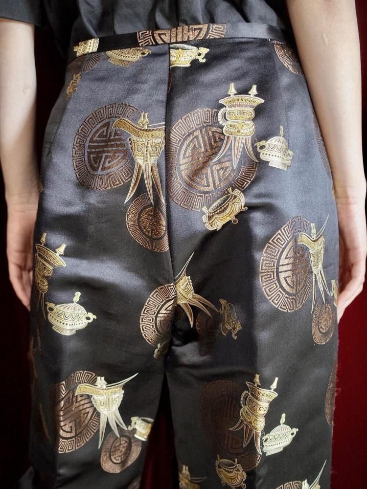 Oriental Jacquard Silk China Slacks