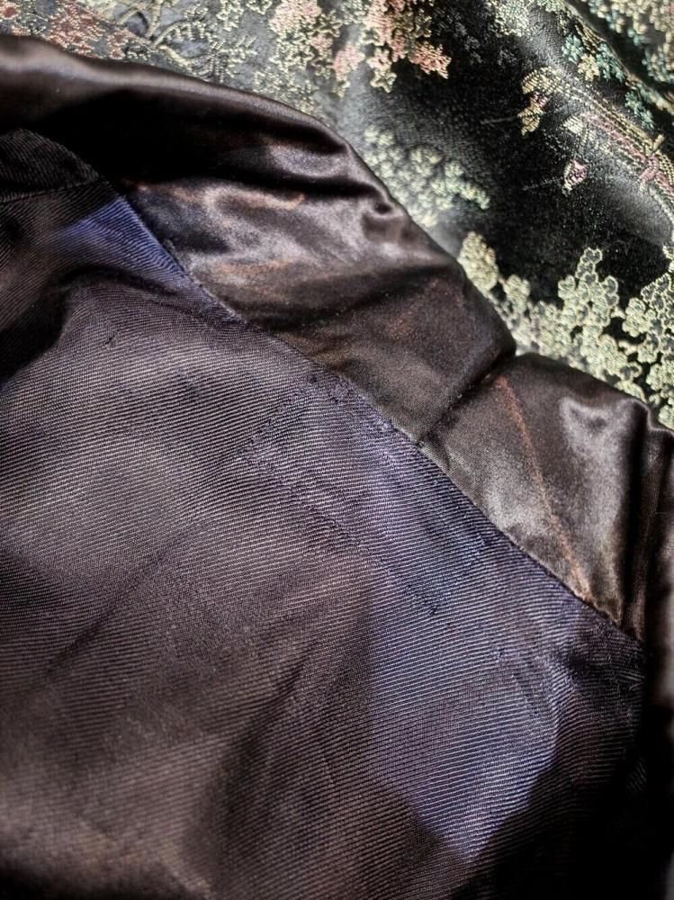 c.1950~60s Black Brocade China Smoking Gown