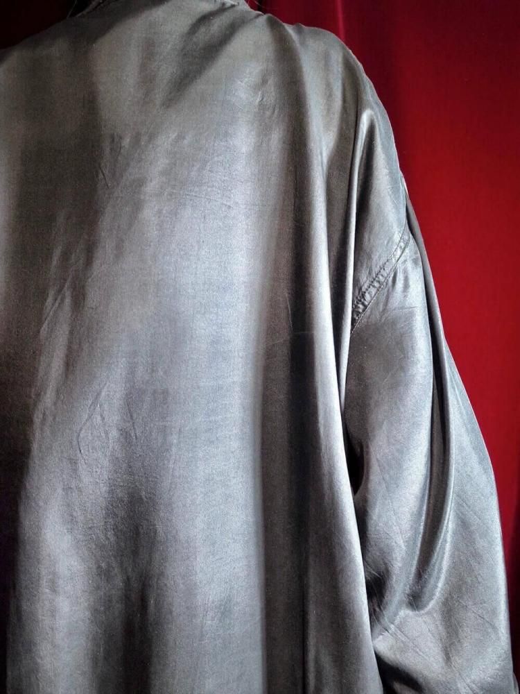 Black Silk �� Gold Stitch Quilting Blouson