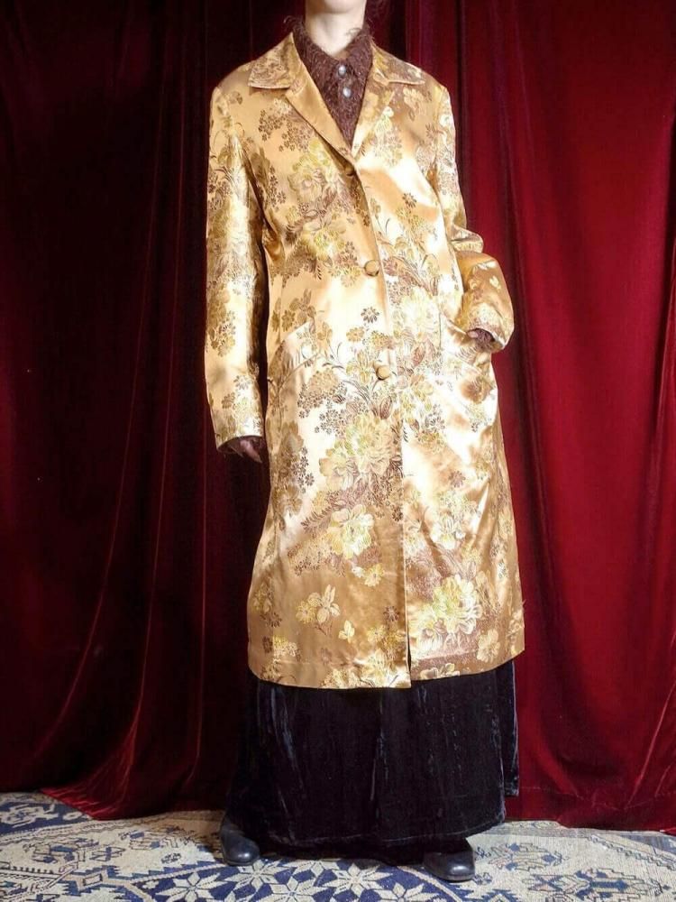 Oriental Flower Jacquard Coat