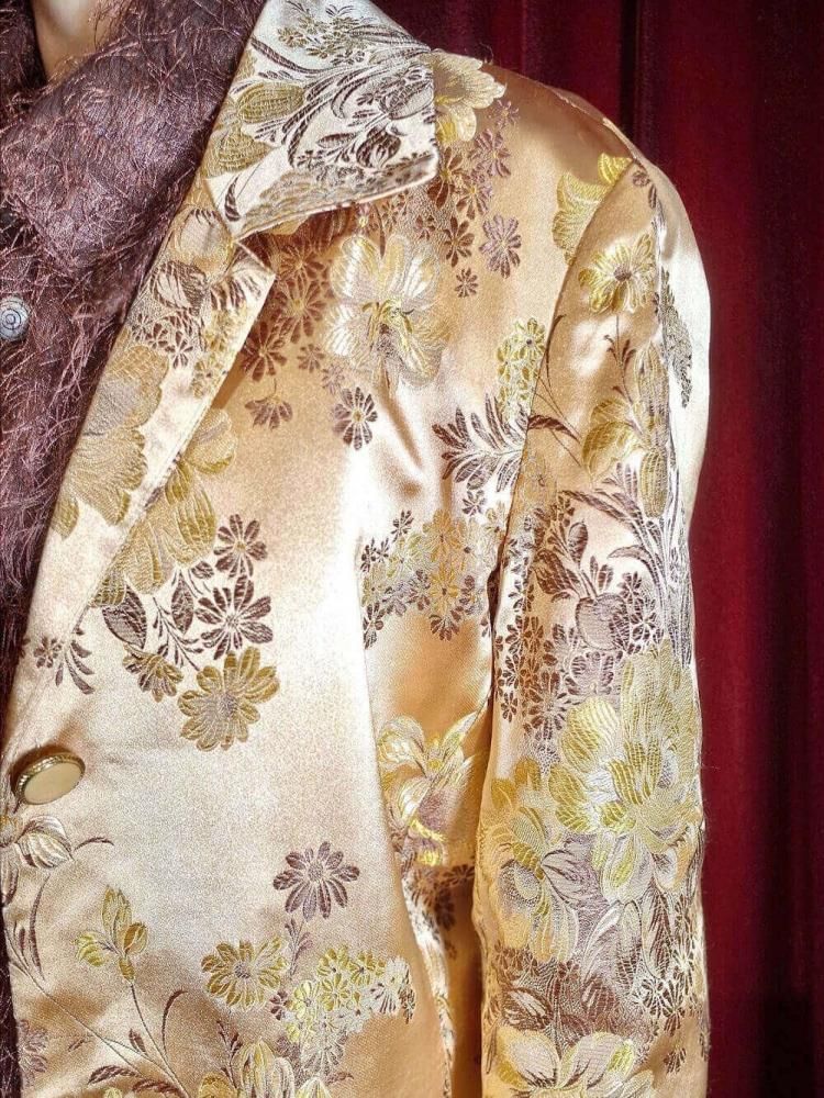 Oriental Flower Jacquard Coat