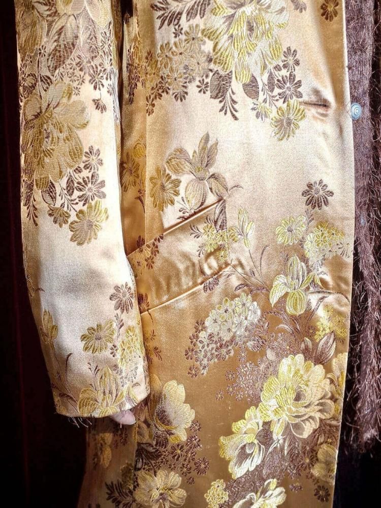 Oriental Flower Jacquard Coat