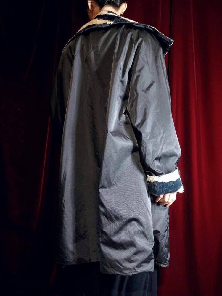 Zebra Fur �� Black Nylon Reversible Coat