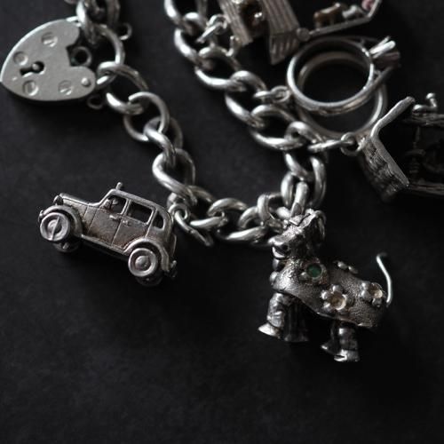 40s シルバーチャームブレスレット　ユーロヴィンテージ 40s シルバーチャームブレスレット ユーロヴィンテージ