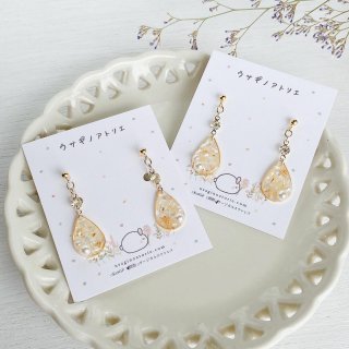 mini drop jewelry / 白色　イヤリング