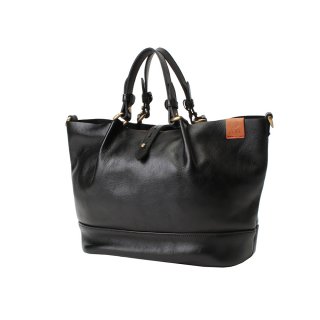 YUFU Leather Tote Bag (M)　ブラック