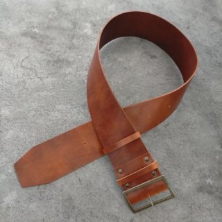 Vegetable tanned Italian leather belt（brown）