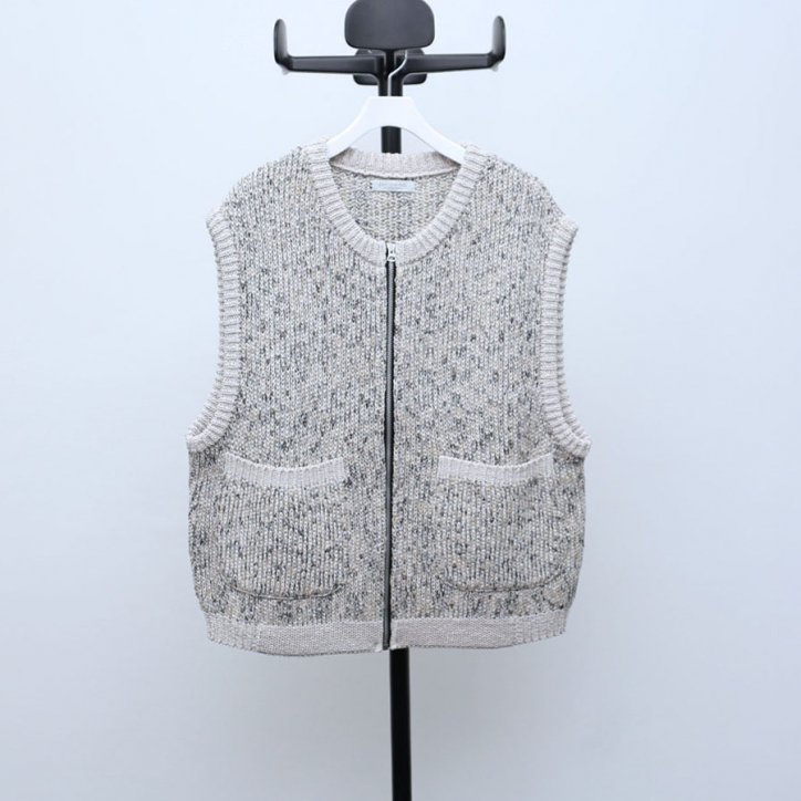 ENCOMING】KNITTED TWO POCKET VEST-