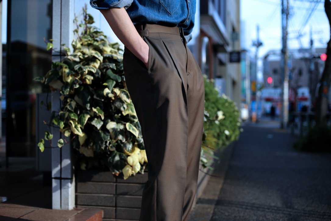 安い売上 fendart 1 tuck trousers navy stripe tf - パンツ