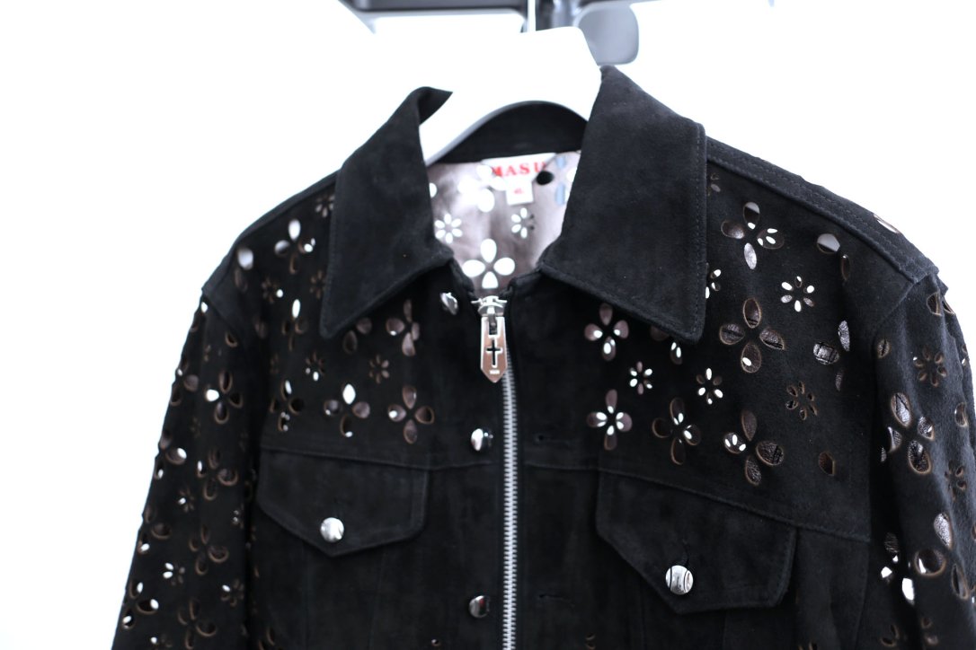 の定番から人気の限定 MASU 23SS DIAMOND-CUT LEATHER JACKET www