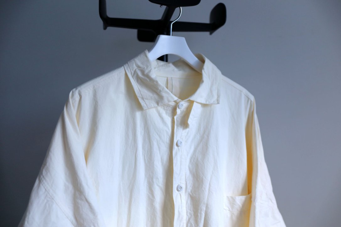 【Masnou design / マスノウ デザイン】Shirt Long(167c)　Ecru @kiretto_store