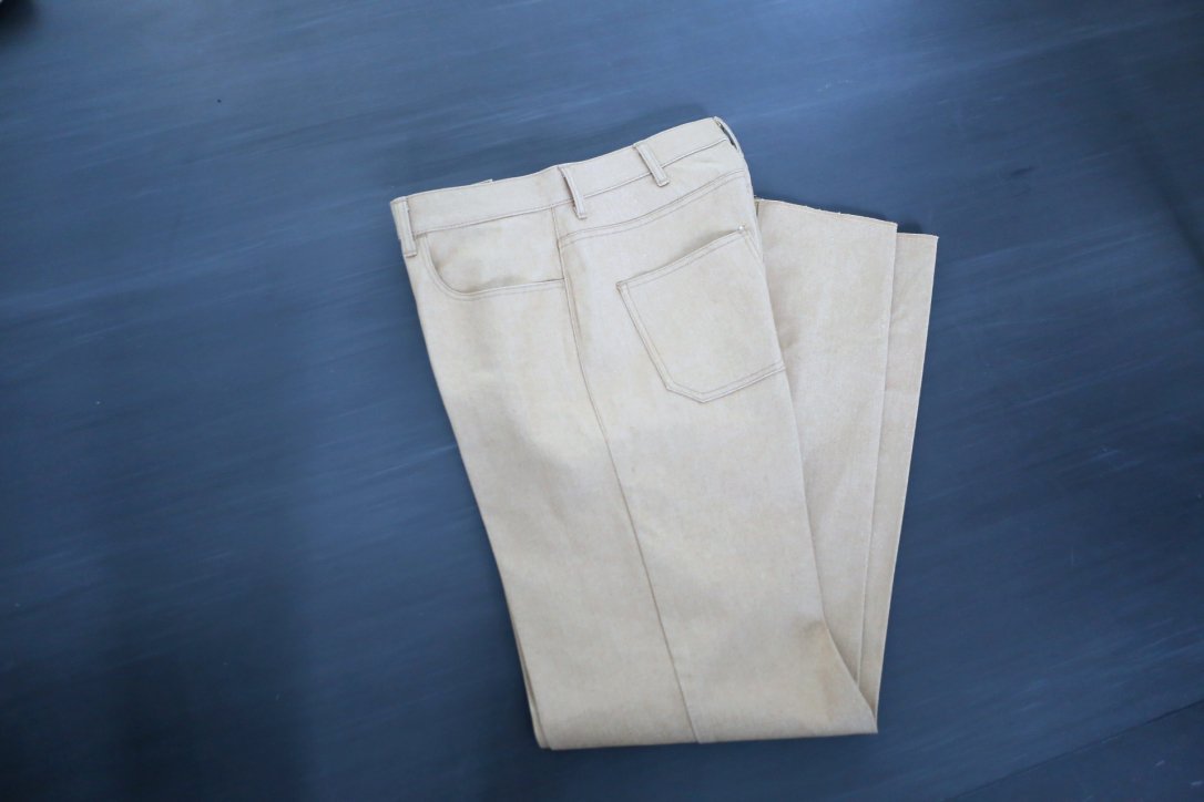 la favola/ラファーボラ】BAGGY PANTS CAMEL DENIM @kiretto_store 