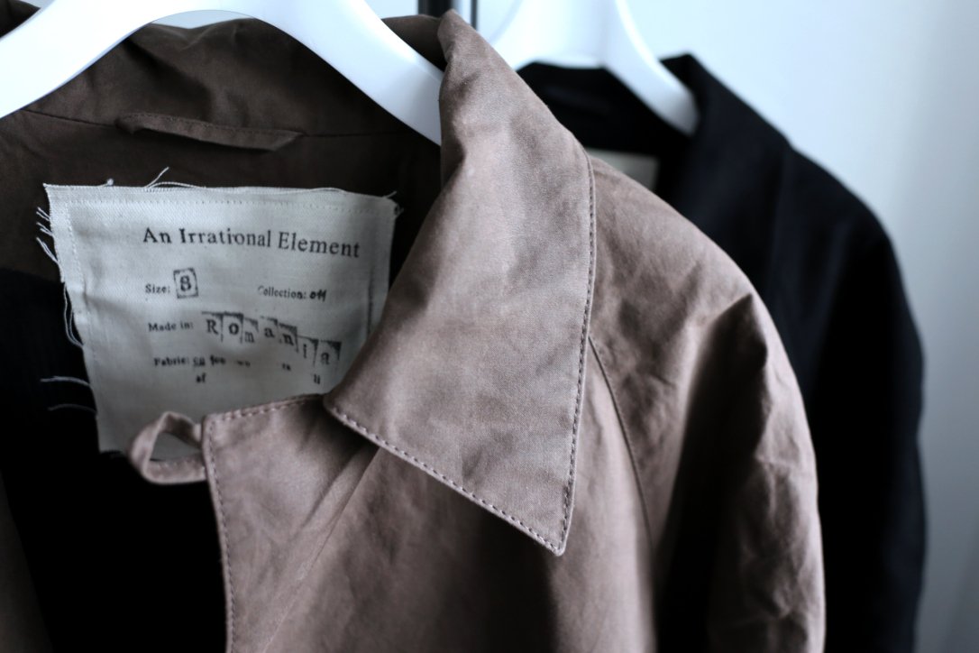 an irrational element(アン イレーショナル エレメント) CAMERA COAT CHOCOLATE DRY WAXED  COTTON -kirettoーv