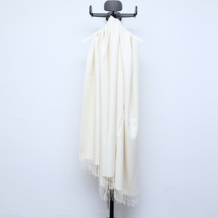 【YLEVE × THE INOUE BROTHERS / イレーヴ ザ イノウエブラザーズ】DOUBLE FACE BRUSHED STOLE  THE INOUE BROTHERS IVORY @kiretto_store
