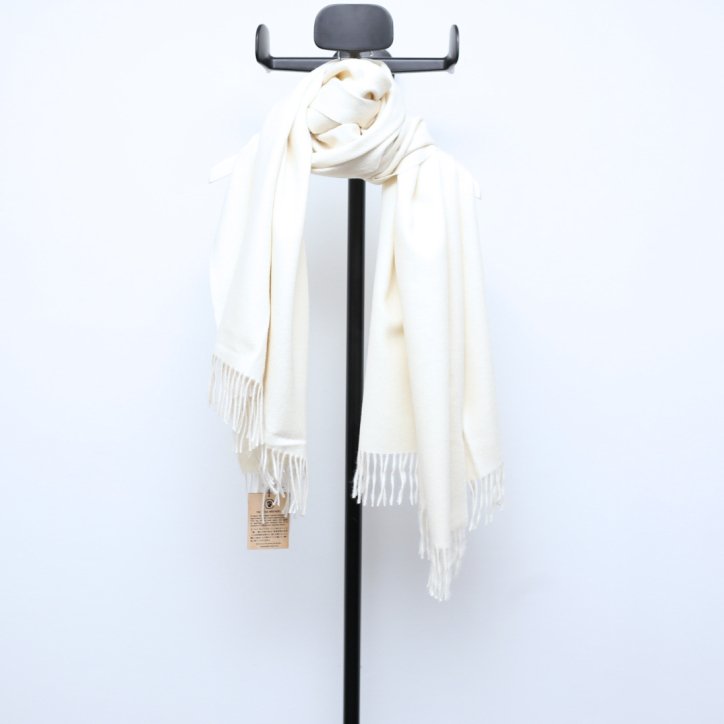 【YLEVE × THE INOUE BROTHERS / イレーヴ ザ イノウエブラザーズ】DOUBLE FACE BRUSHED STOLE  THE INOUE BROTHERS IVORY @kiretto_store