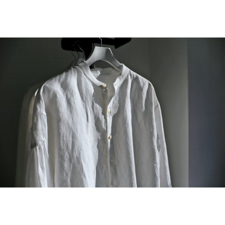Bourrienne ParisX スタンドカラーシャツ XXXL リネン袖丈69cm