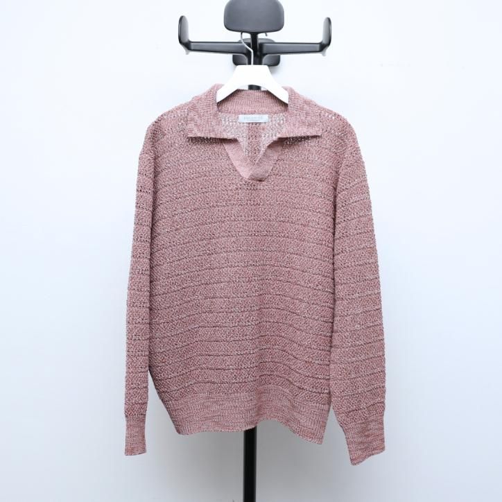 ENCOMING / インカミング 】【23SS】FRONT SLIT JUMPER PINK BEIGE 