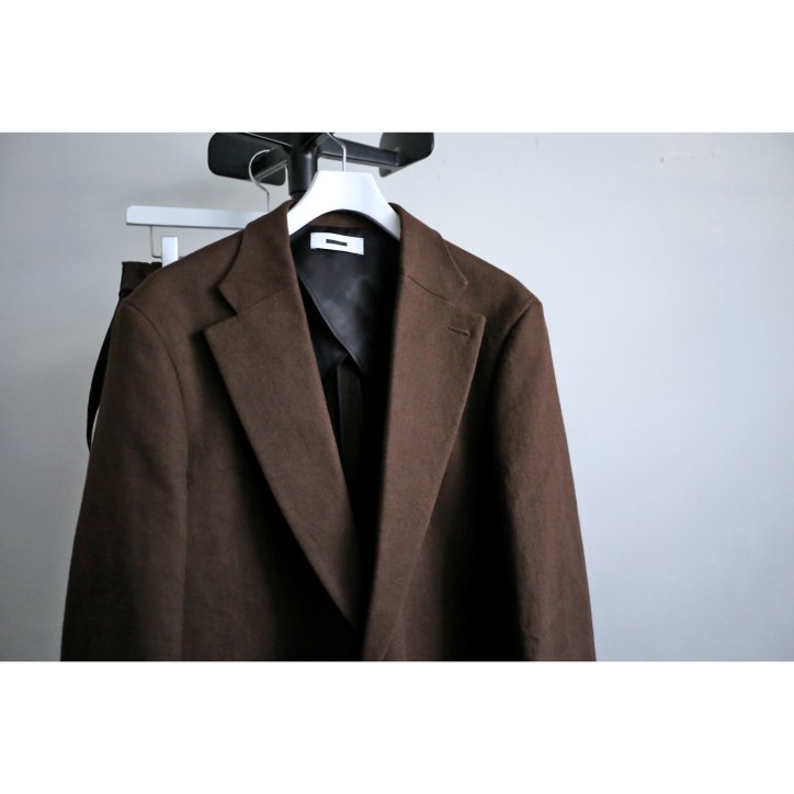 REVERBERATE/リバーバレート LONG TALORED JACKET LINEN BROWN ...