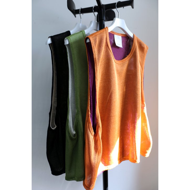 refomed cotton layered mesh bibs ベスト - ベスト