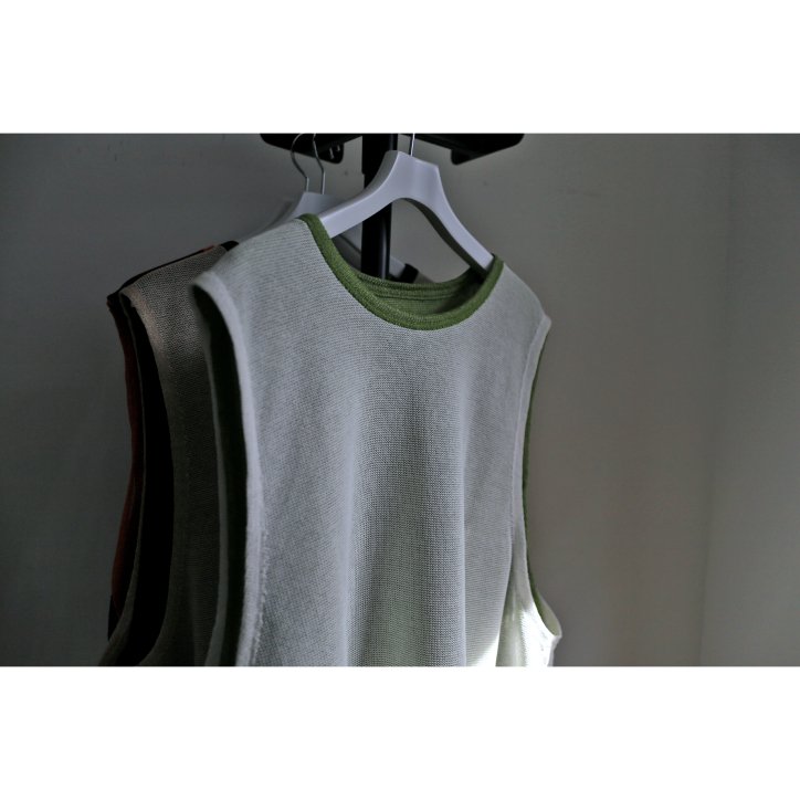 refomed cotton layered mesh bibs ベスト - ベスト