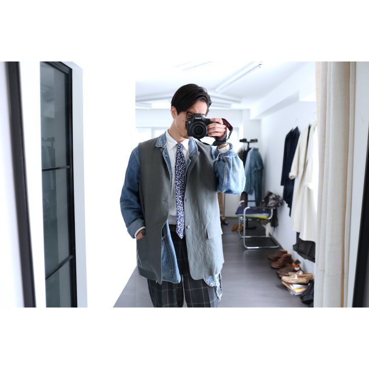 REVERBERATE 】【23SS】COLLARLESS VEST -kirettoーv 通販/オンライン