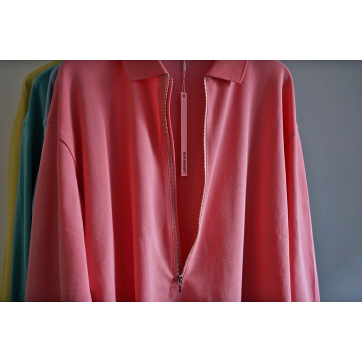 REVERBERATE 】【23AW】ZIP LONG SLEEVE POLO PINK -kirettoーv 通販