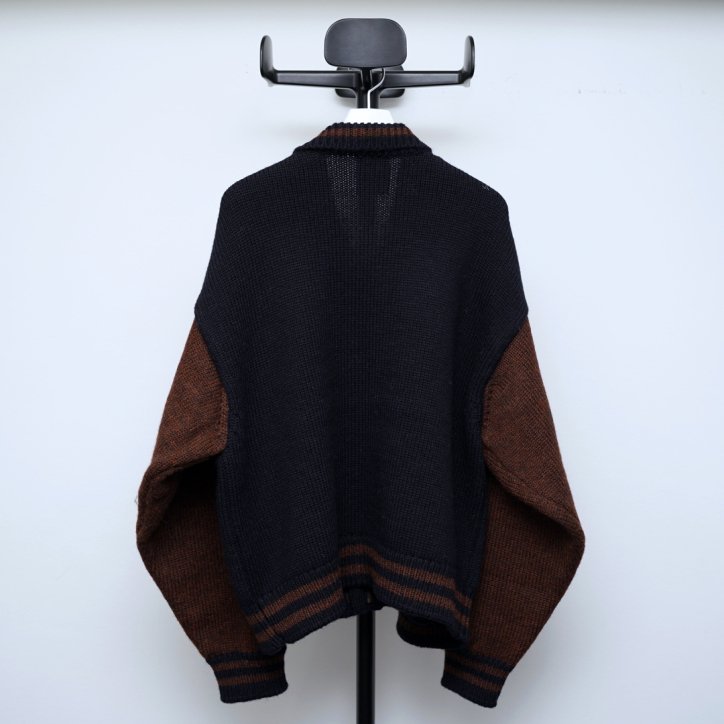 refomed / リフォメッド】STADIUM KAUCHIN KNIT NAVY×BROWN -kiretto