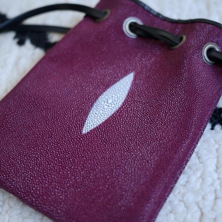 半額！O'DEM オデム合切袋 9inch 巾着　レショップ購入　ブラック　巾着 O'DEM オデム】合切袋 Stingray 9INCHES DARK CHERRY- kirettoー