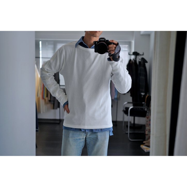 ANSNAM riverrun / アンスナム リヴァーラン】BOATNECK THERMAL TEE