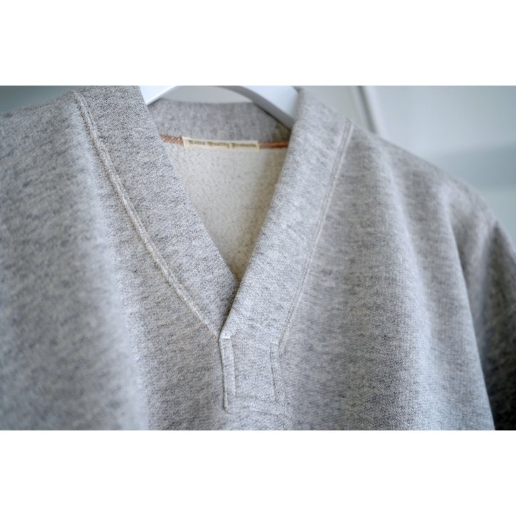 通販/オンライン- 【Olde Homesteader/オールドホームステッダー】Extra Cotton Fleece Y Neck Long  Sleeve Top Grey -kiretto