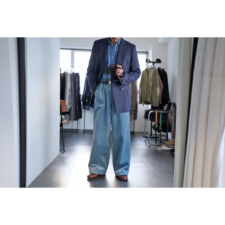 I AM DORK /アイアムドーク Work pants Corduroy BLUE - kirettoーv