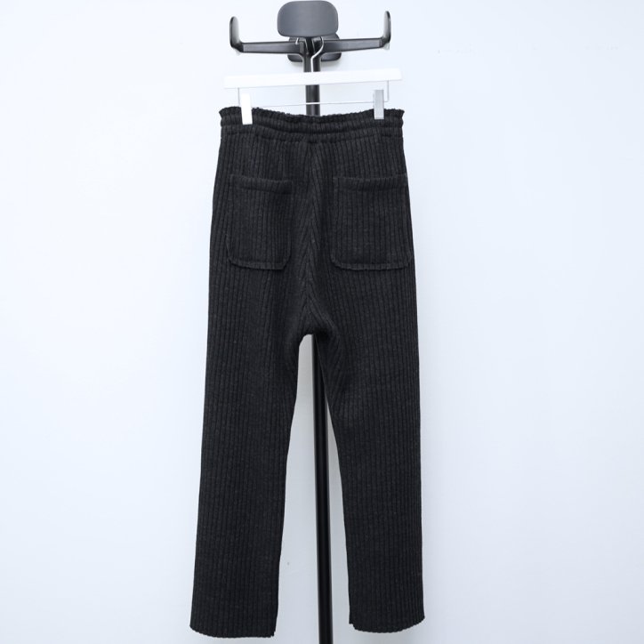 refomed / リフォメッド】WOOL RIB KNIT PANTS CHARCOAL -kiretto 通販