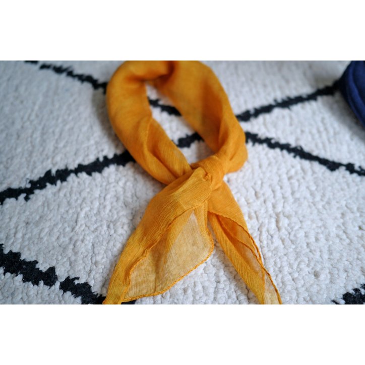 LAST ONEۡREGAGLIA쥬ꥢ SILK CREPON BANDANA YELLOW