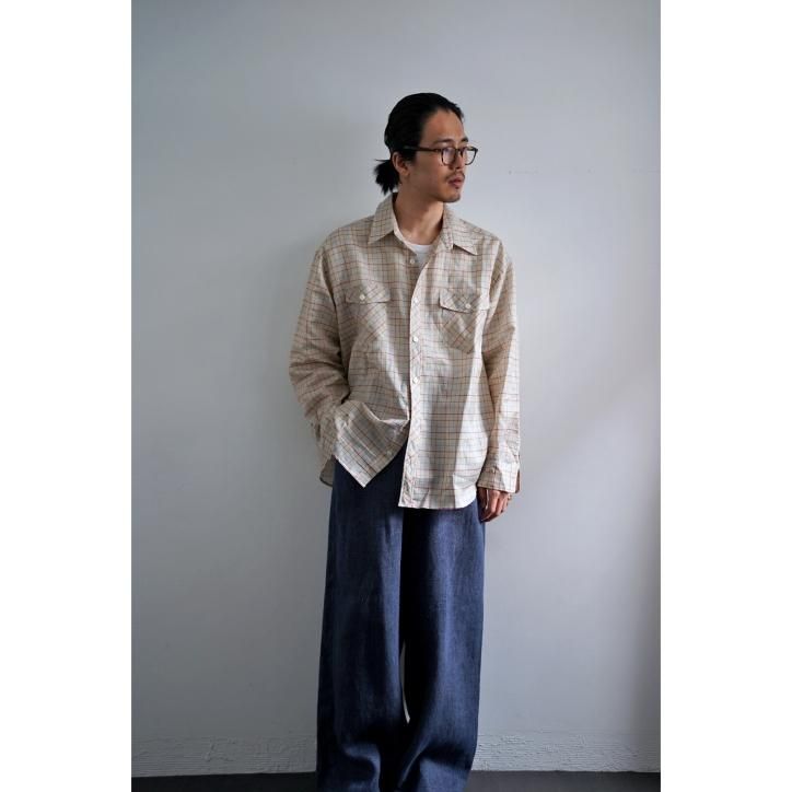 トップス i am dork LONG SLEEVE SHIRT I am dork アイアムドーク Long sleeve shirt BLUE