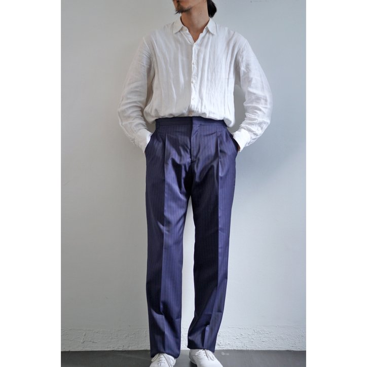 Fendart フェンダール 1tuck Trousers Navy スラックス