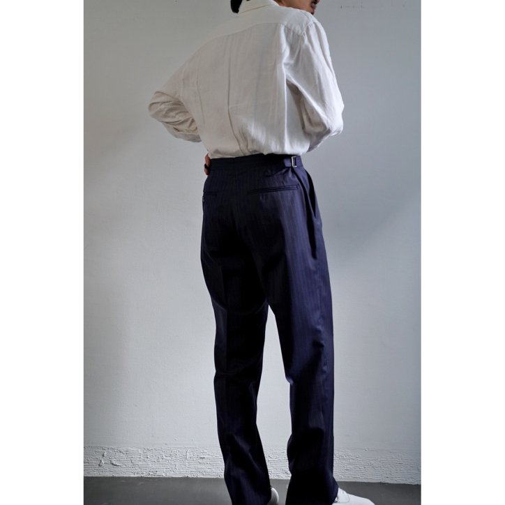 Fendart フェンダール 1tuck Trousers Navy スラックス