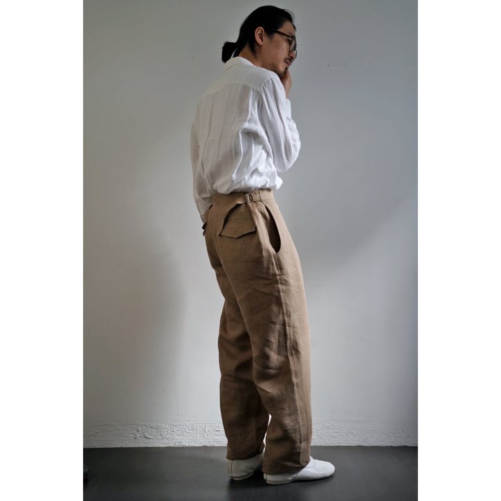 Fendart フェンダール Labeur pants Khaki Linen