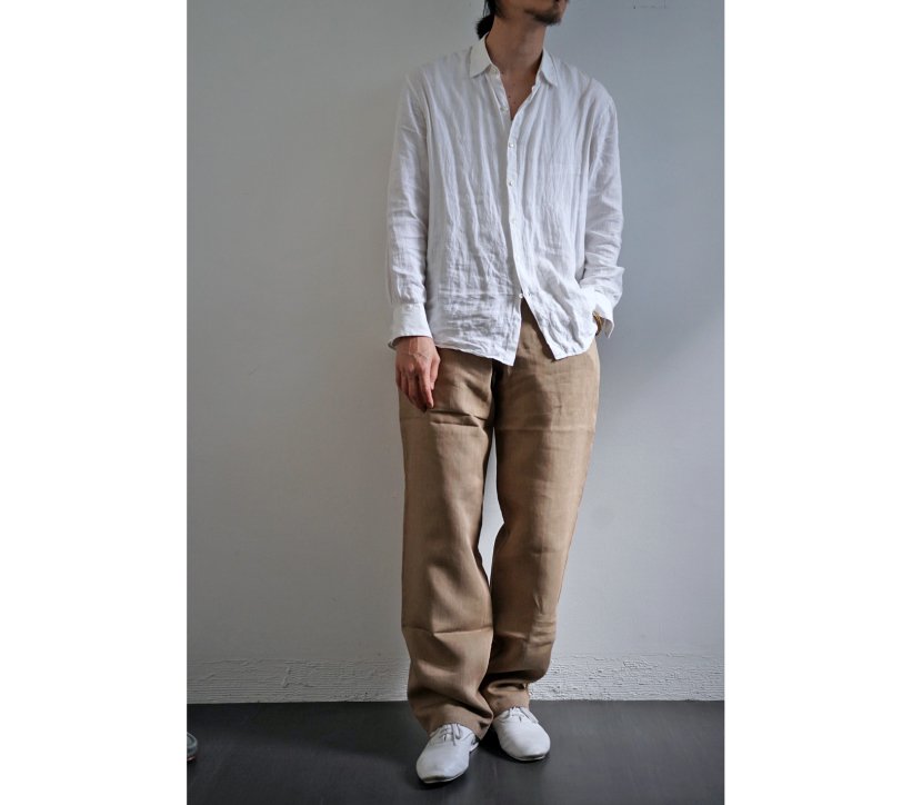 Fendart フェンダール Labeur pants Khaki Linen