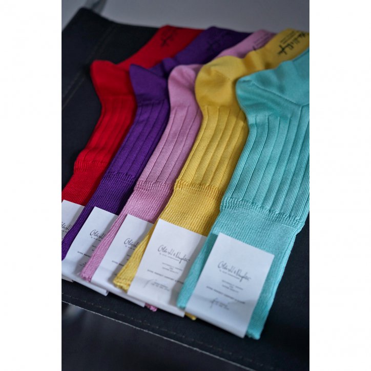 Olde H & Daughter/ ɥɥ SILK RIB SOCKS (5colors)