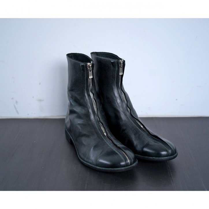 PETROSOLAUM ڥƥ饦CENTER ZIP BOOTS (Garment dye zeolite cowhide) Dark Green