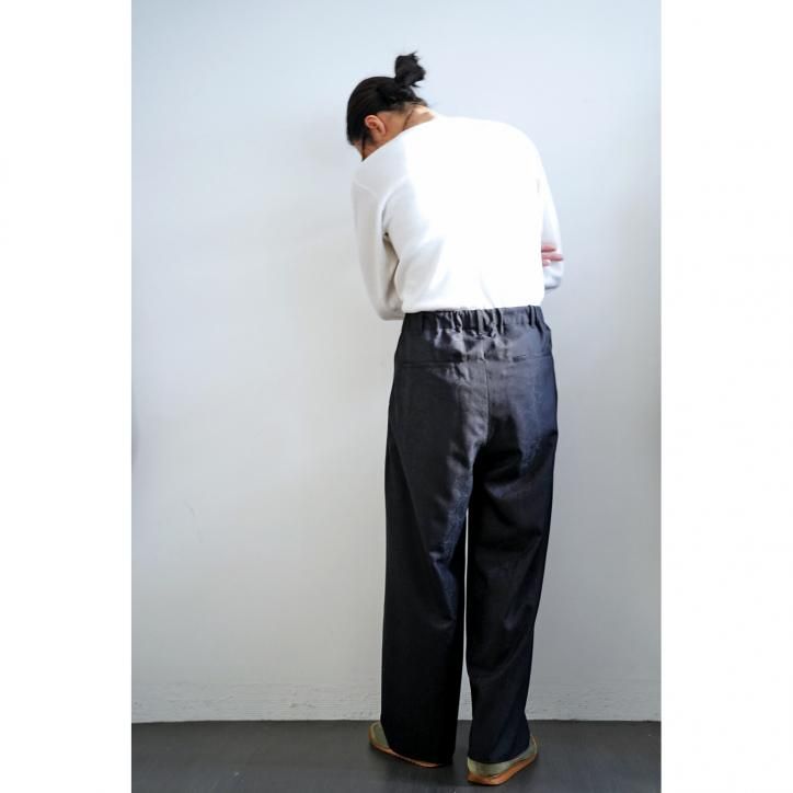 nonnotte/ノノット】Draping Elastic In Tuck Wide Trousers