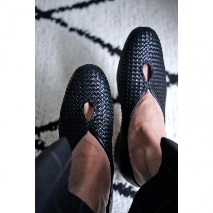 【post production】tear pumps ブラックメッシュ/5h Post Production Tear Pumps - Mesh Calf 