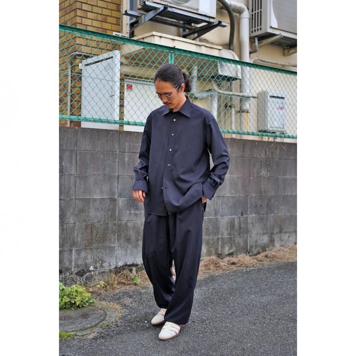 la favola/ラファーボラ】BIG SHIRT WOOL NAVY -kiretto 通販/オンライン la favola/ラファーボラ】BIG SHIRT WOOL NAVY -kiretto 通販/オンライン